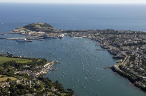 Falmouth harbour aerial