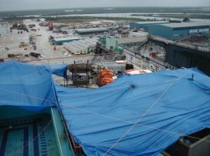 rainy day aft deck