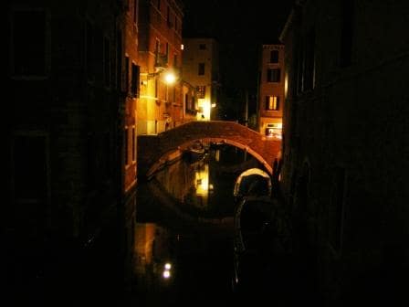 web Brdge Night scene venice