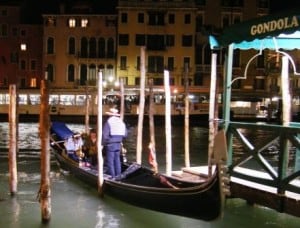 web Gondola and Vaporetto at night