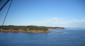 The Brown Cliffs are slowly eroding and the houses on the top are not that far away.