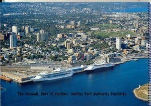 Stock photo of the cruise terminal dock wall. Courtesy of Halifax Port Authority