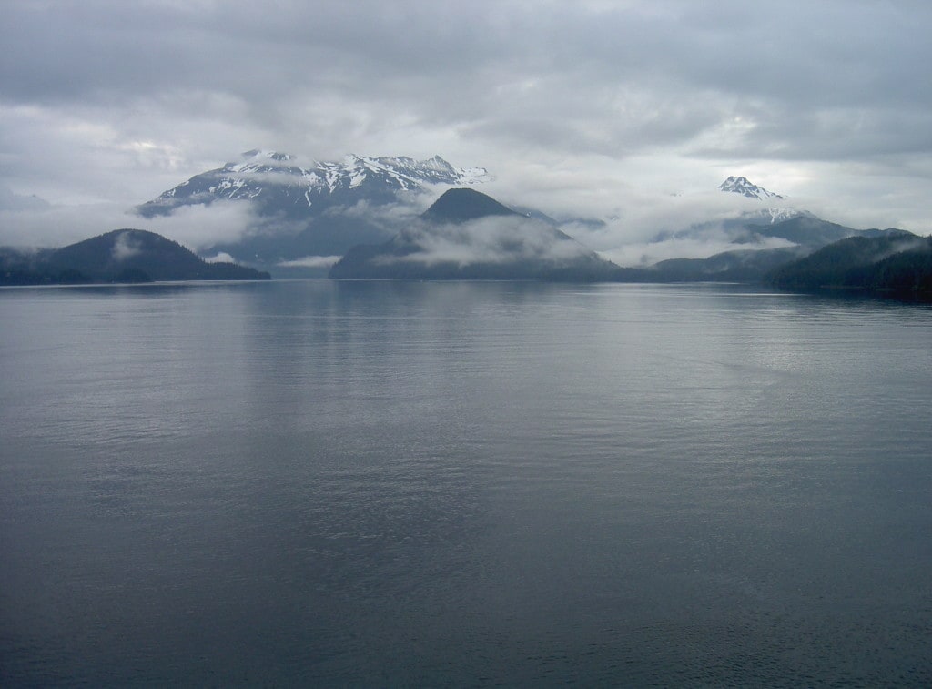 Mount Edgecombe as seen from the ship while sailing in