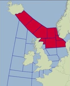 The red is disapearing. Today from the German shores, tomorrow it should be gone from Norway as well. Leaving on the swell to contend with. (Courtesy: The Shipping Forecast.)