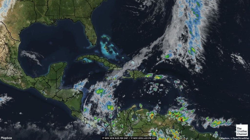 Very nice weather around Florida and the upper Caribbean. And still a very dis-organized happening further south. 